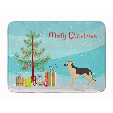 CAROLINES TREASURES German Shepherd Christmas Machine Washable Memory Foam Mat BB8492RUG